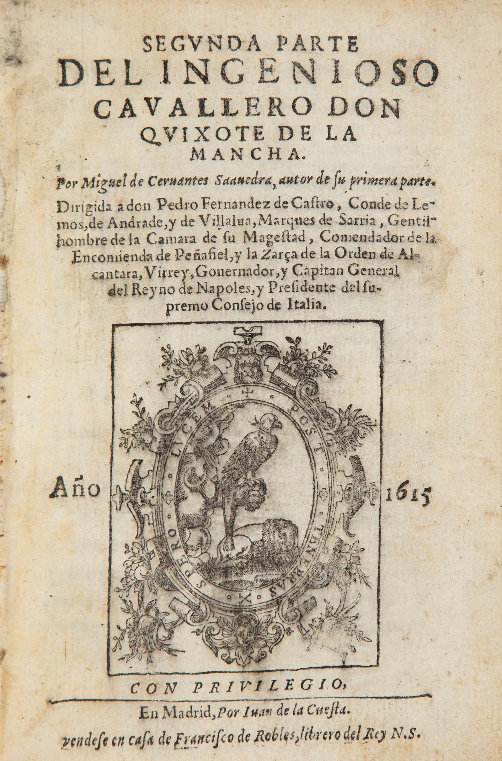 Page of Don Quixote Book II