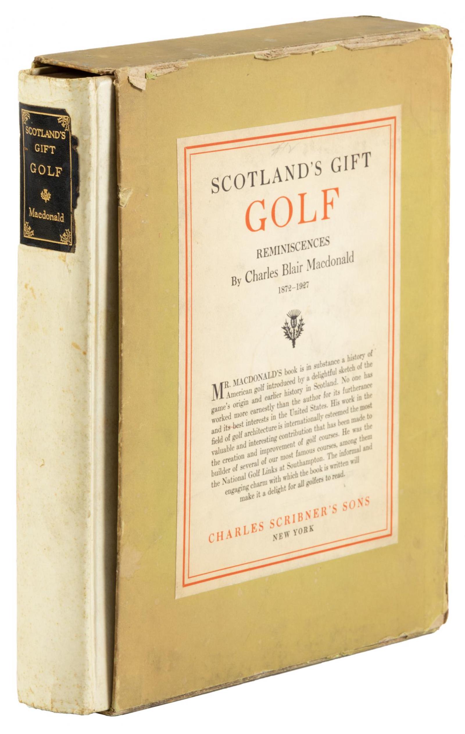Scotland’s Gift: Golf by Charles Blair Macdonald in rare publisher’s slipcase, Estimate: $6,000- $9,000