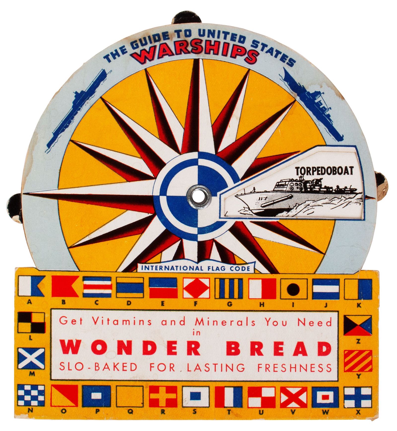 Wonder Bread, The Guide to United States Warships, [ca.1940s]. 47/8 x 4•”.