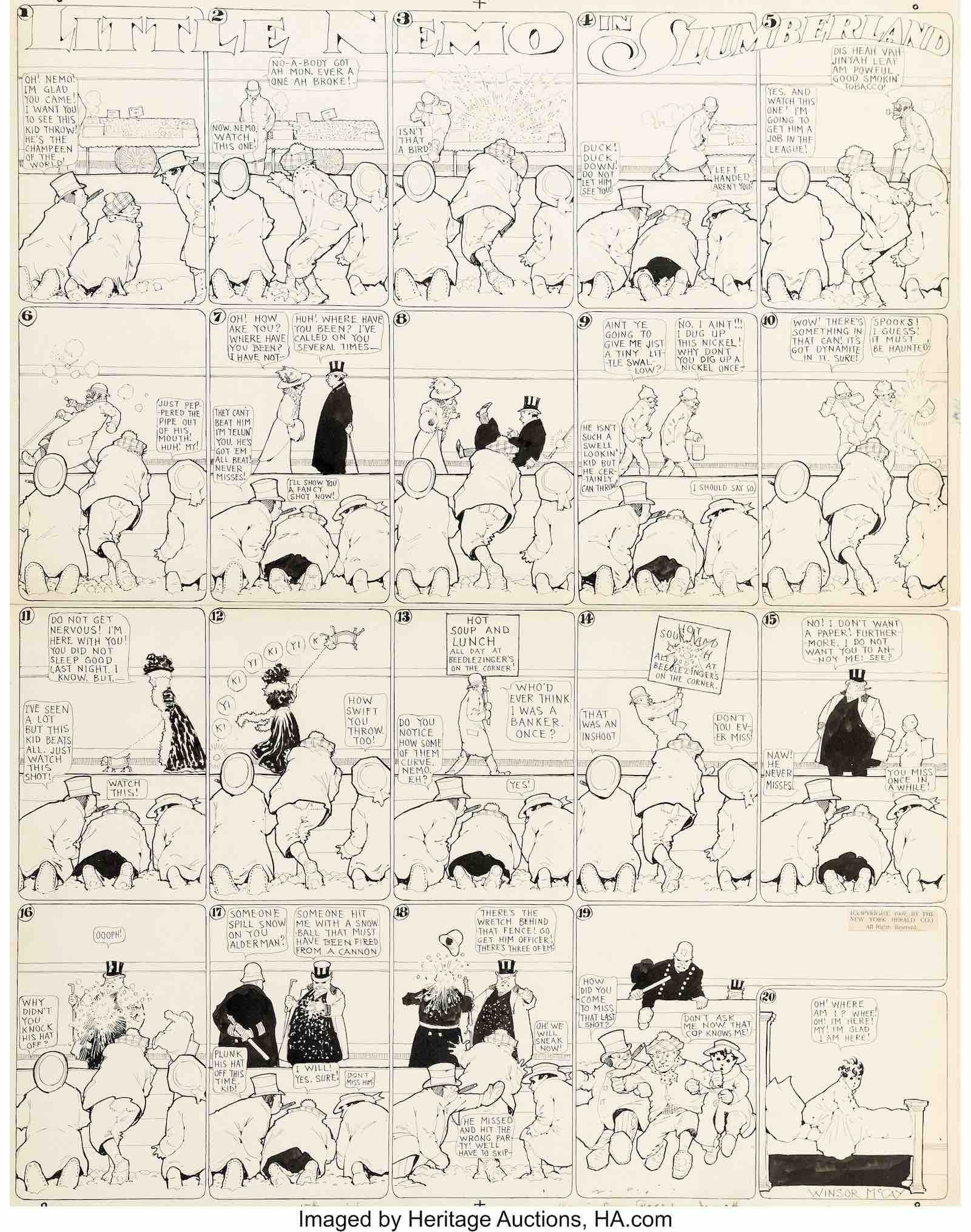 Winsor McCay Little Nemo in Slumberland Sunday Comic Strip