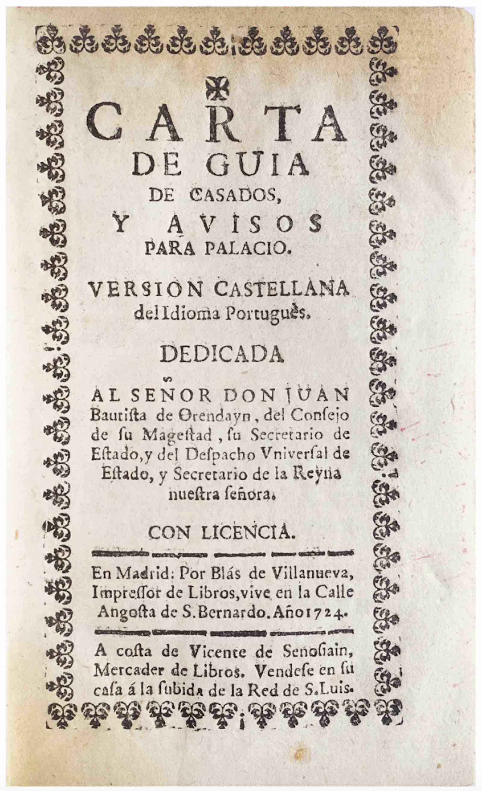 Carta de guia de casados, y avisos para palacio by Francisco Manuel de Mello