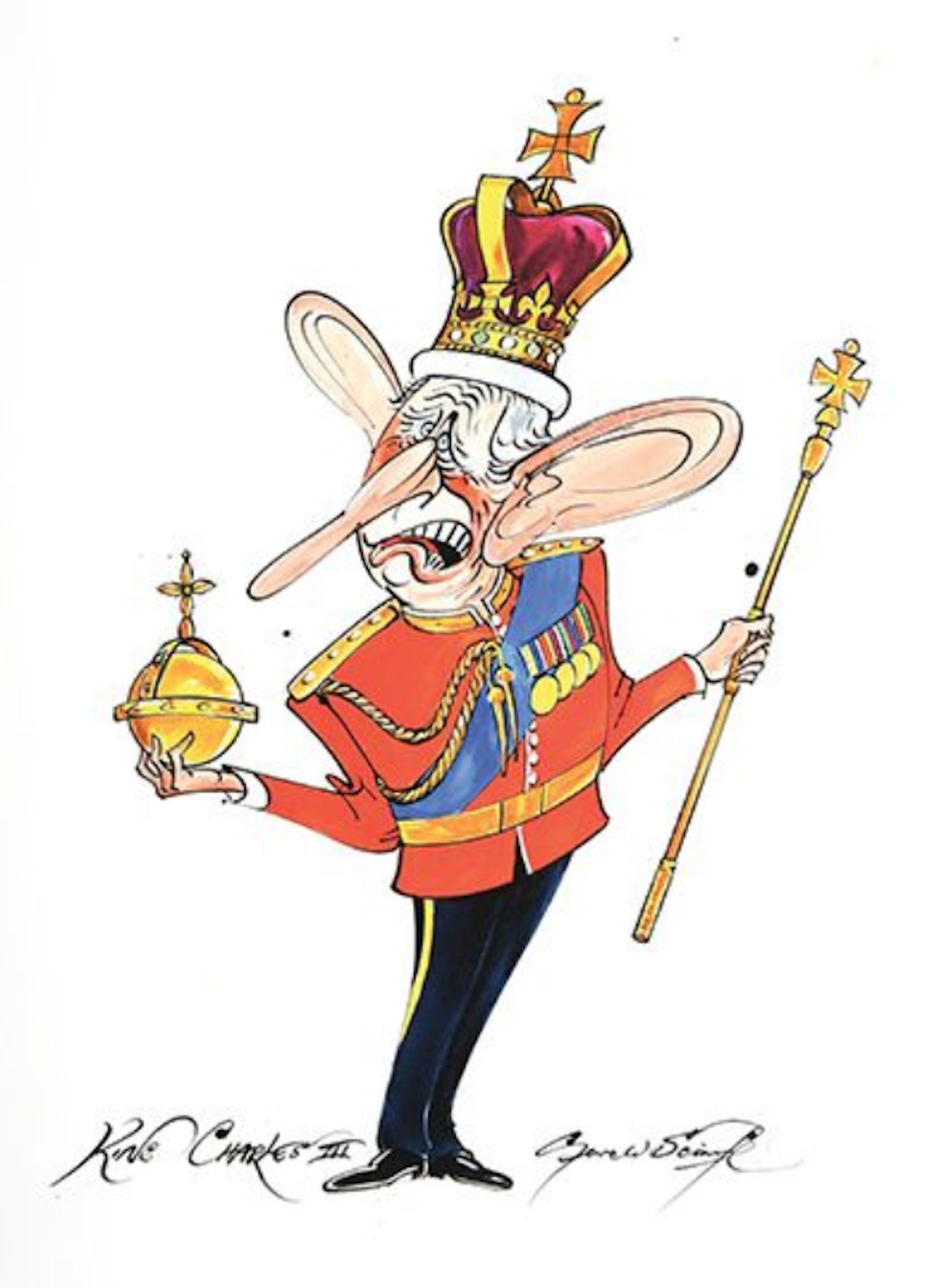King Charles III by Gerald Scarfe