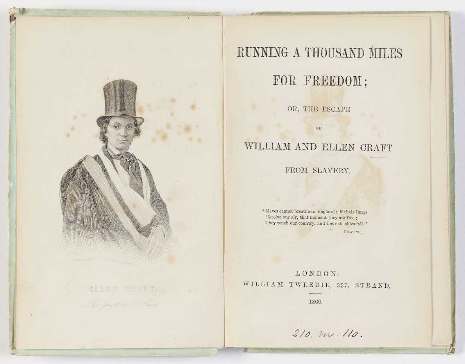 Frontispiece Portrait of Ellen Craft.