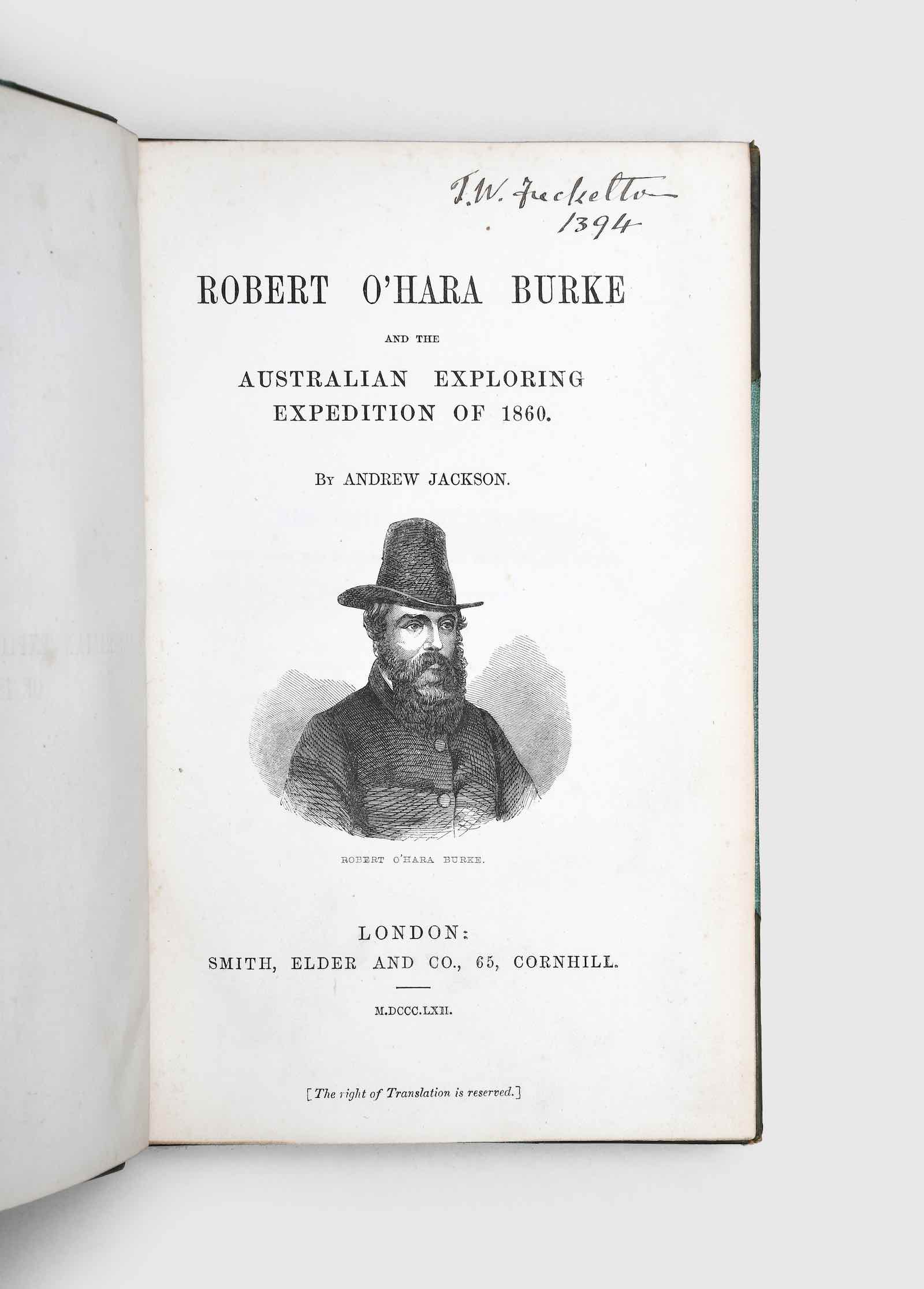 Robert O’Hara Burke and the Australian Exploring Expedition of 1860 by Andrew Jackson (1862)