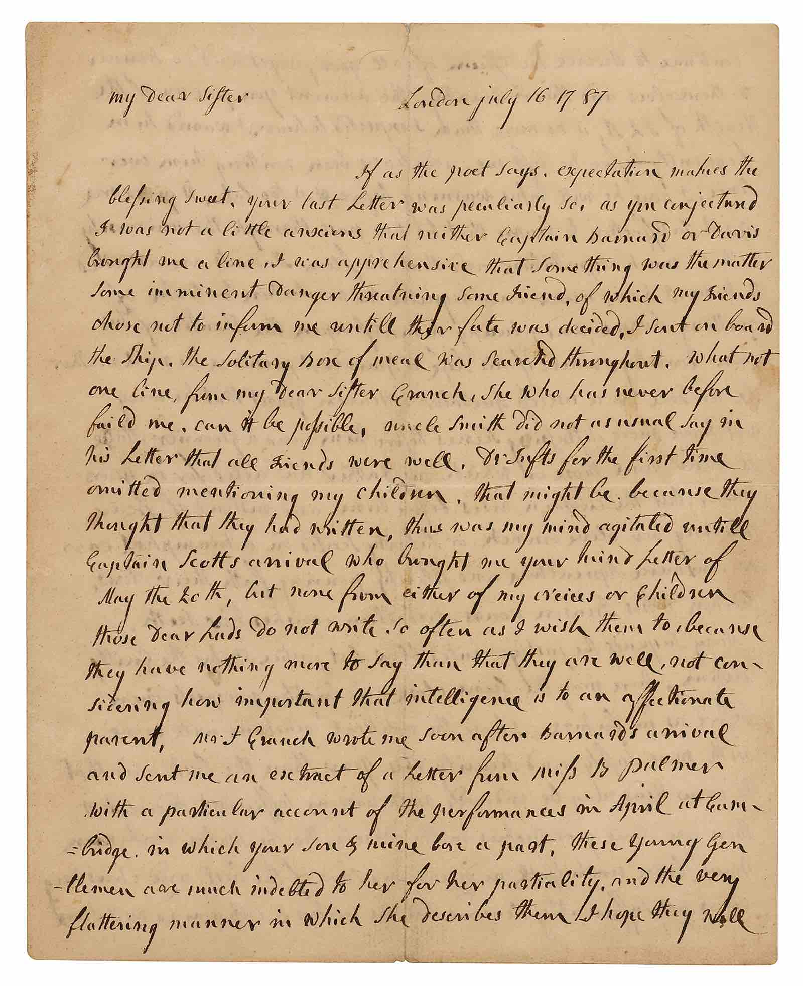 Abigail Adams Autograph Letter Signed