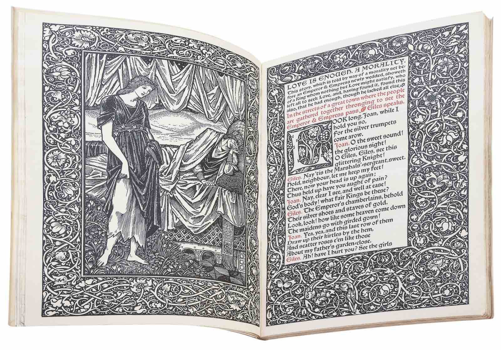 Love is Enough by William Morris double page spread