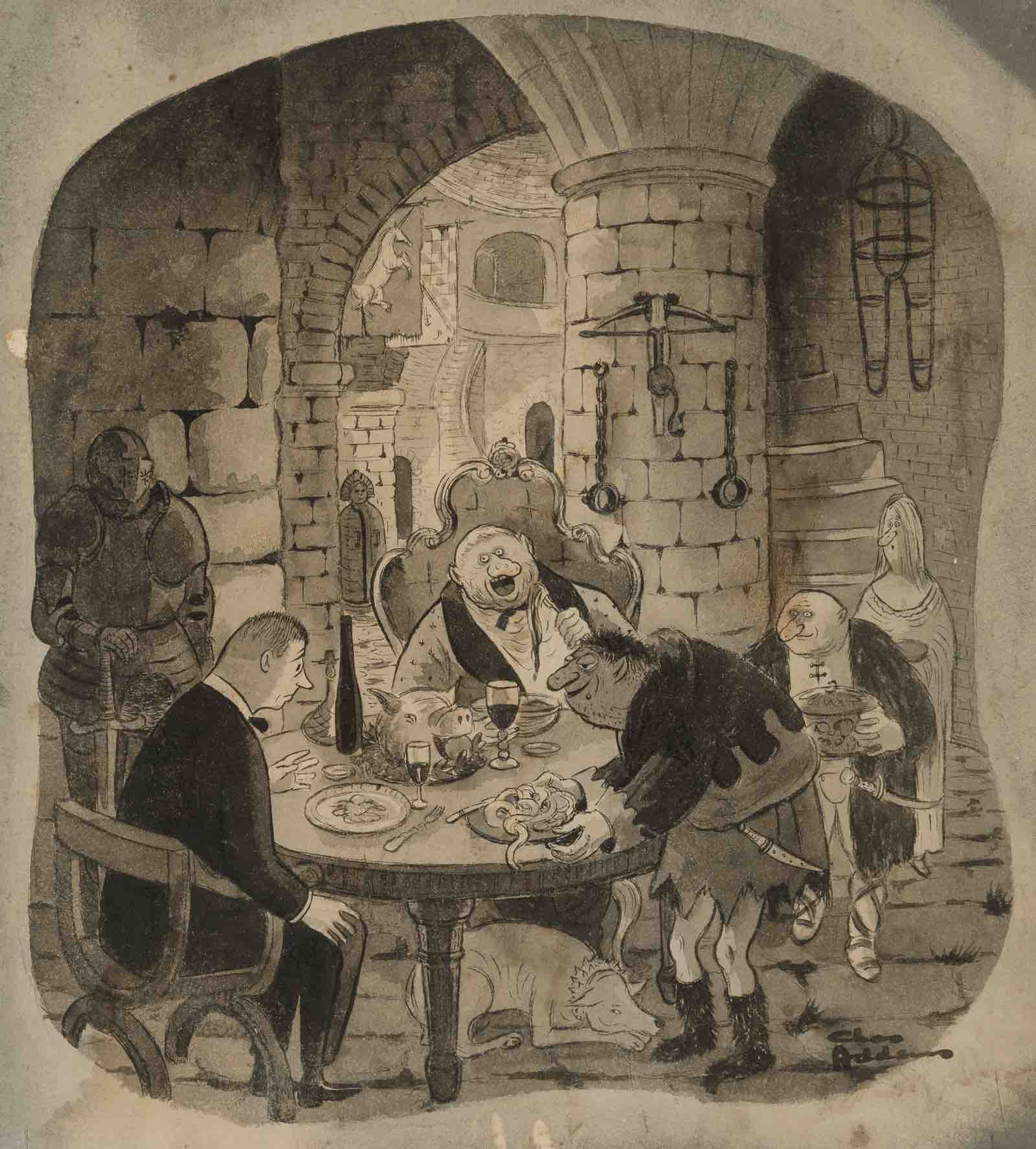 Charles Addams Fantastic Feast cartoon