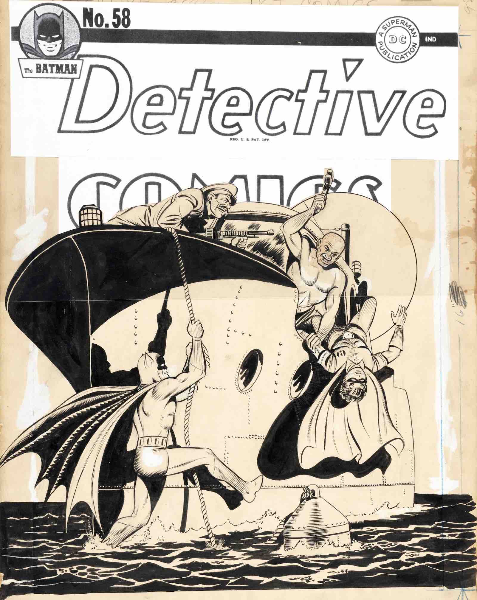 Fred Ray and Jerry Robinson Detective Comics #58 cover