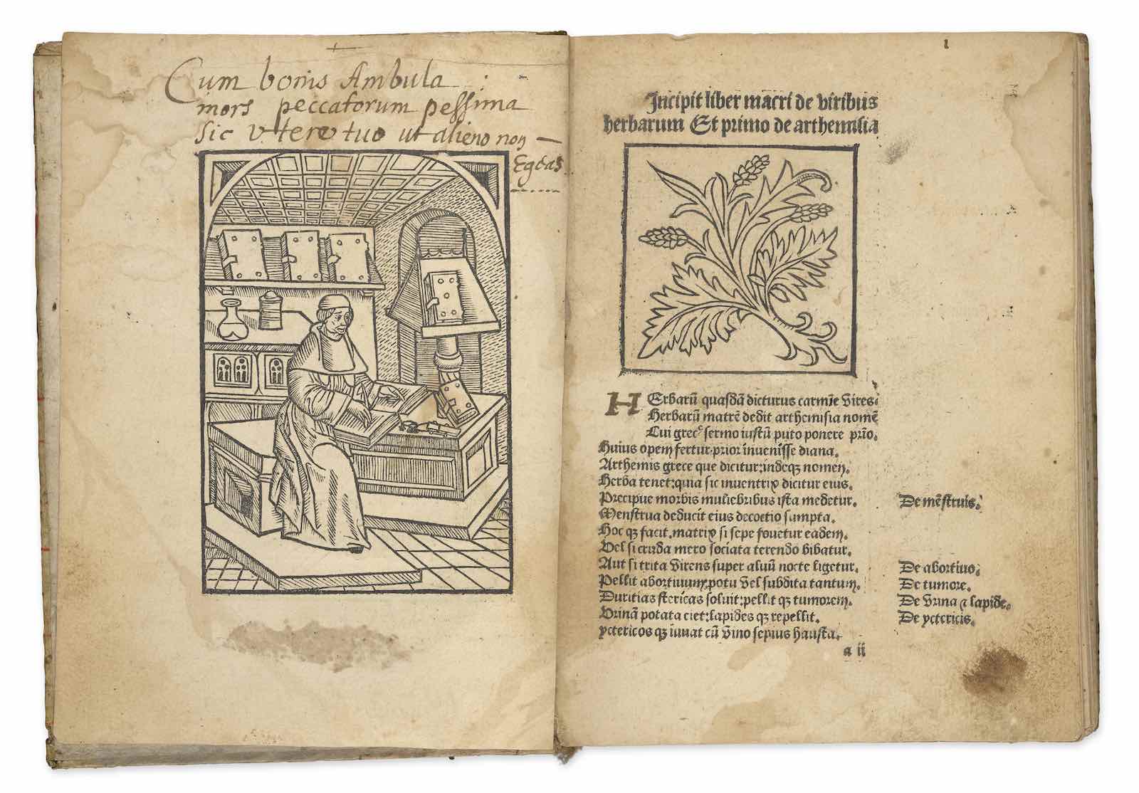 Odo of Meung [pseud. Macer Floridus], (eleventh century) De viribus herbarum carmen (Poem on the powers of herbs) Geneva: (Jean Belot?), ca. 1495