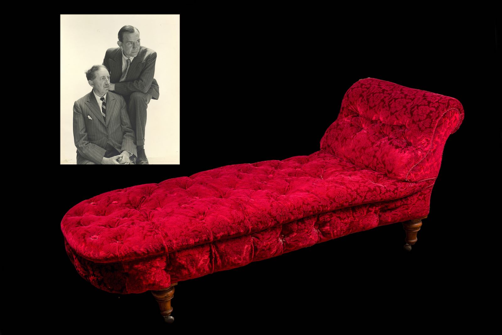 Chaise lounge and wash stand previously owned by E. M. Forster