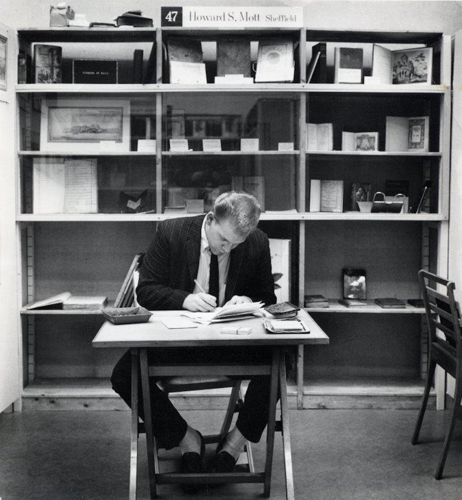 Young Rusty Mott at work at an early ILAB Fair