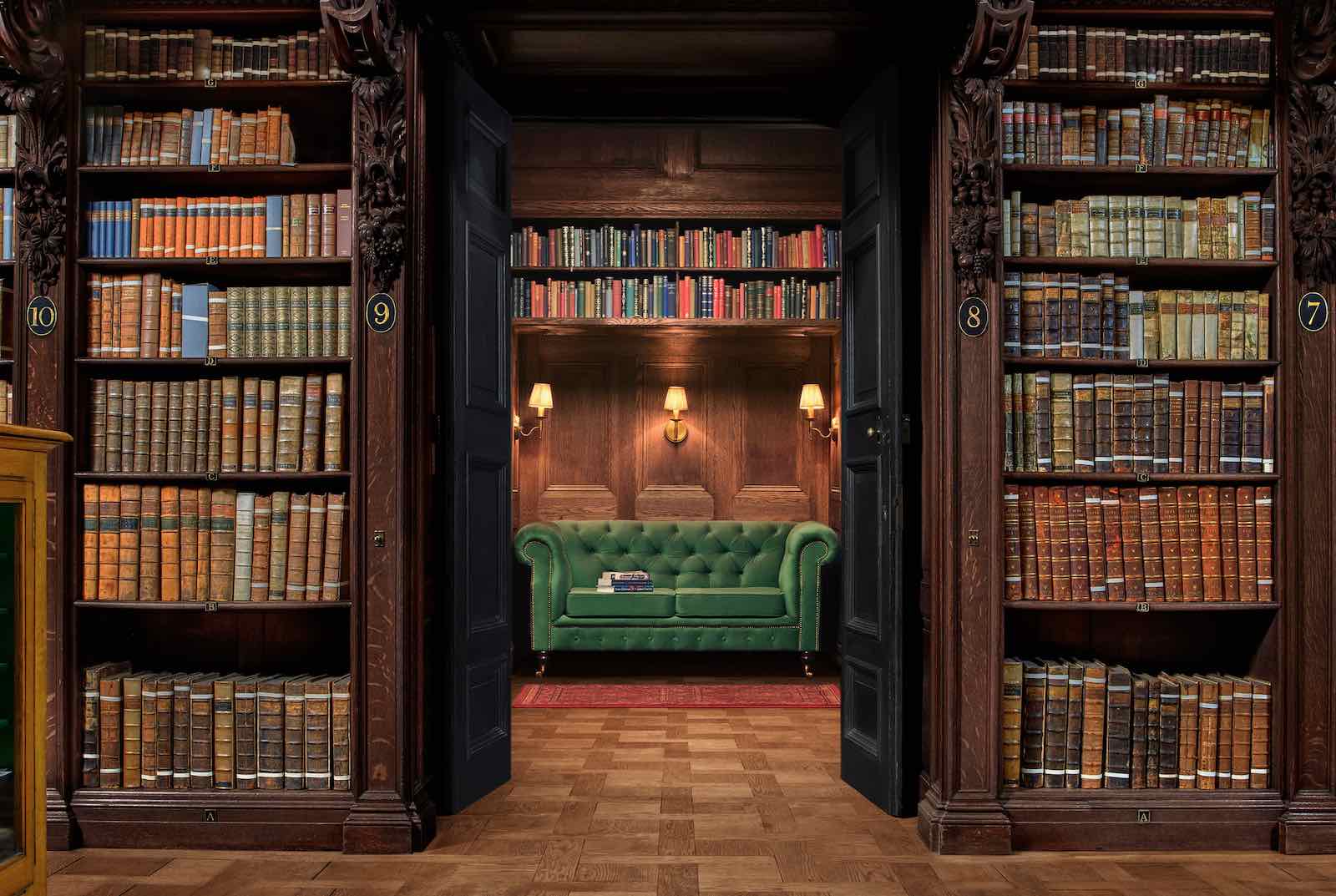 The sofa in the Hidden Library