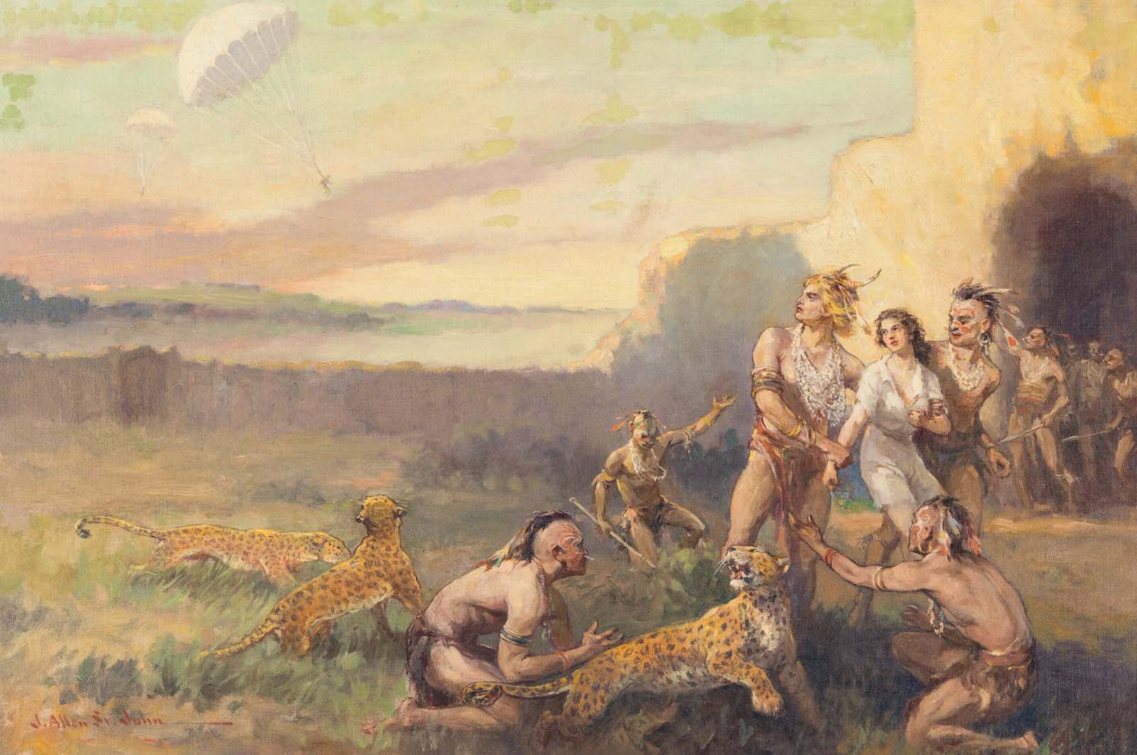 James Allen St. John's Tarzan's Quest original dust jacket illustration
