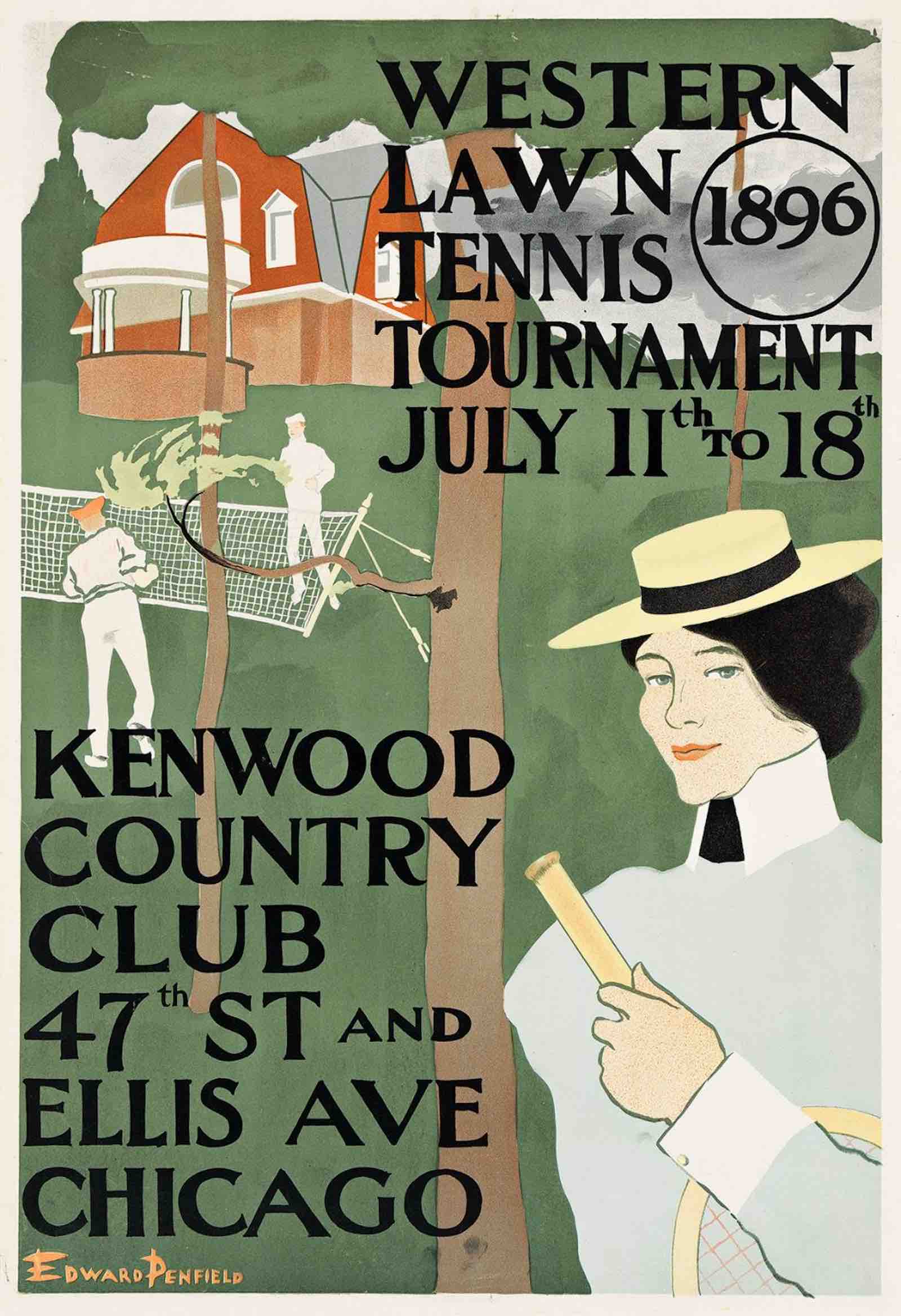 Edward Penfield, Western Lawn Tennis Tournament / Kenwood Country Club, 1896