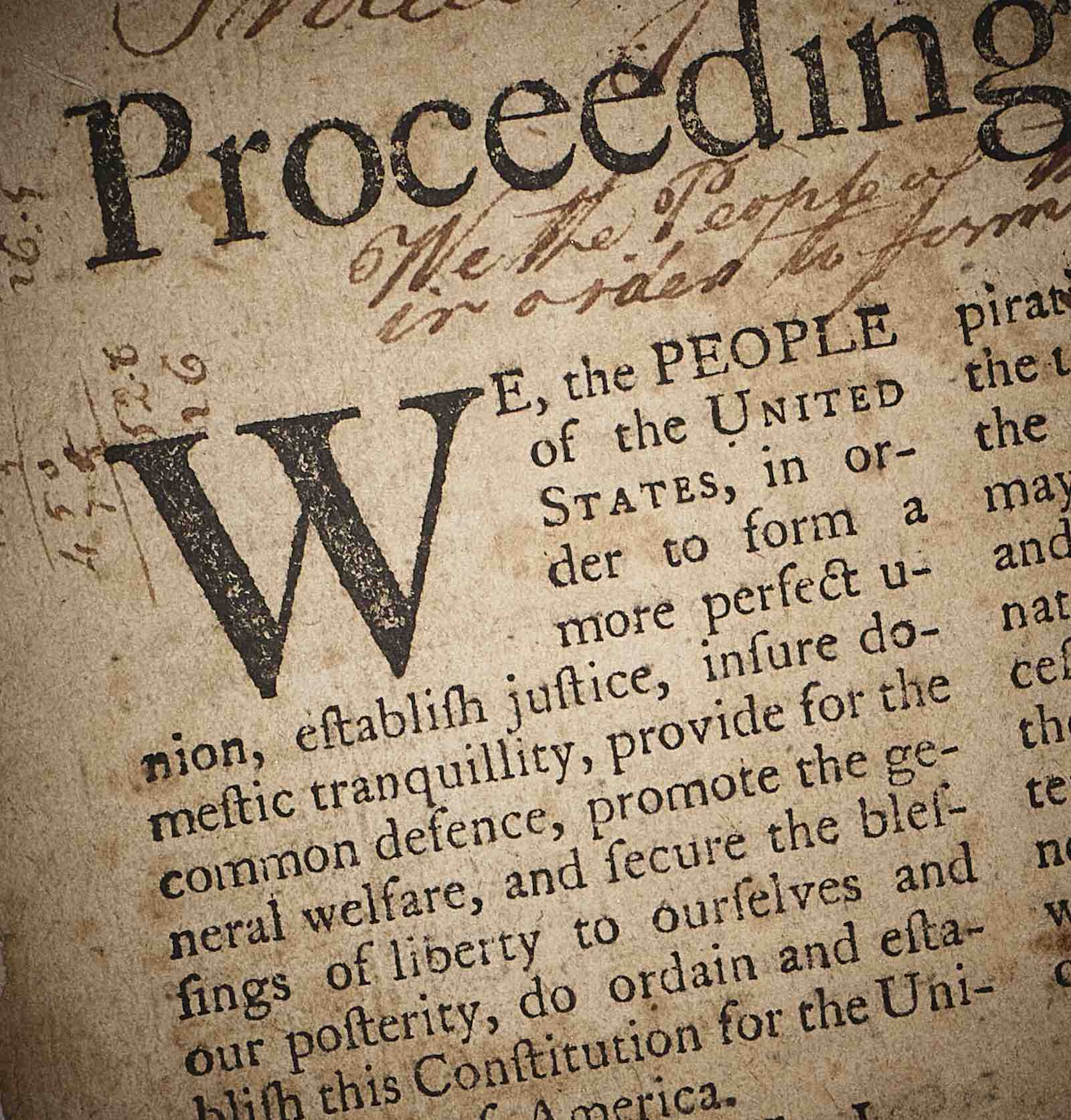 Rare broadsheet constitution