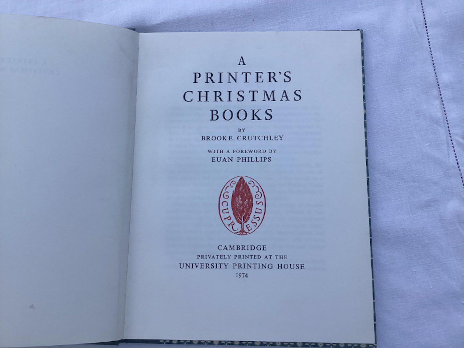 A Printer's Christmas Books