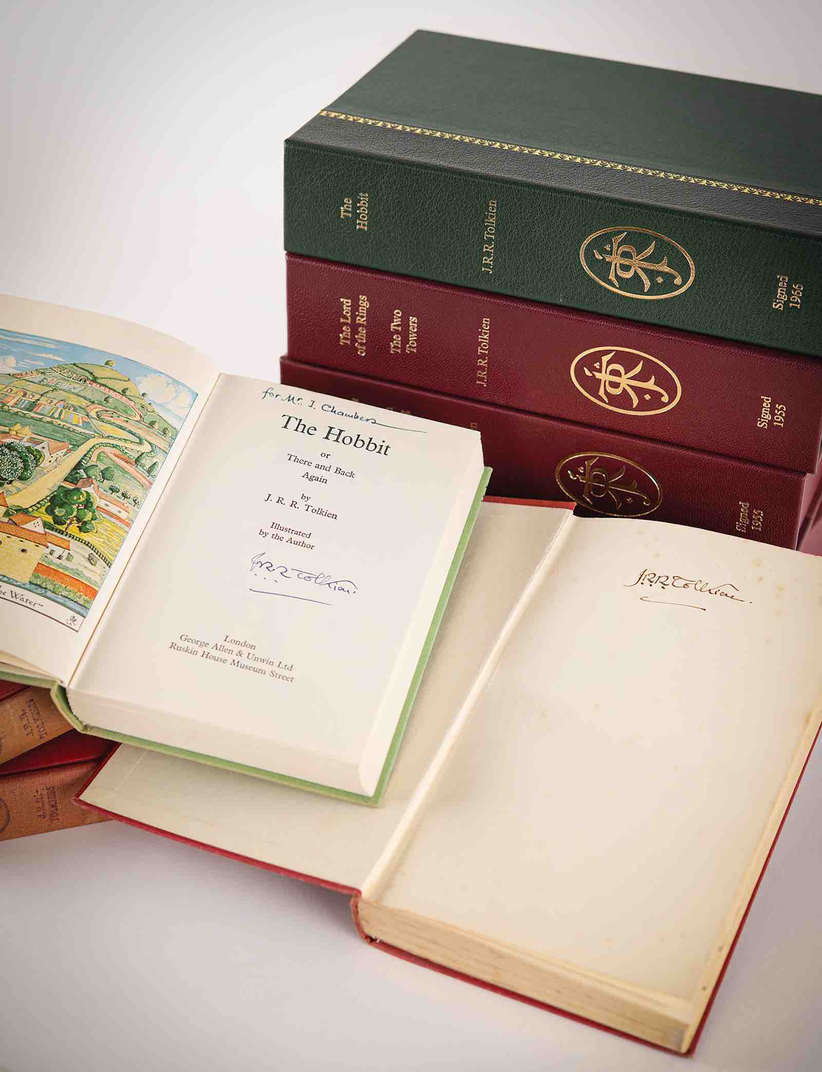 The signed Tolkien volumes
