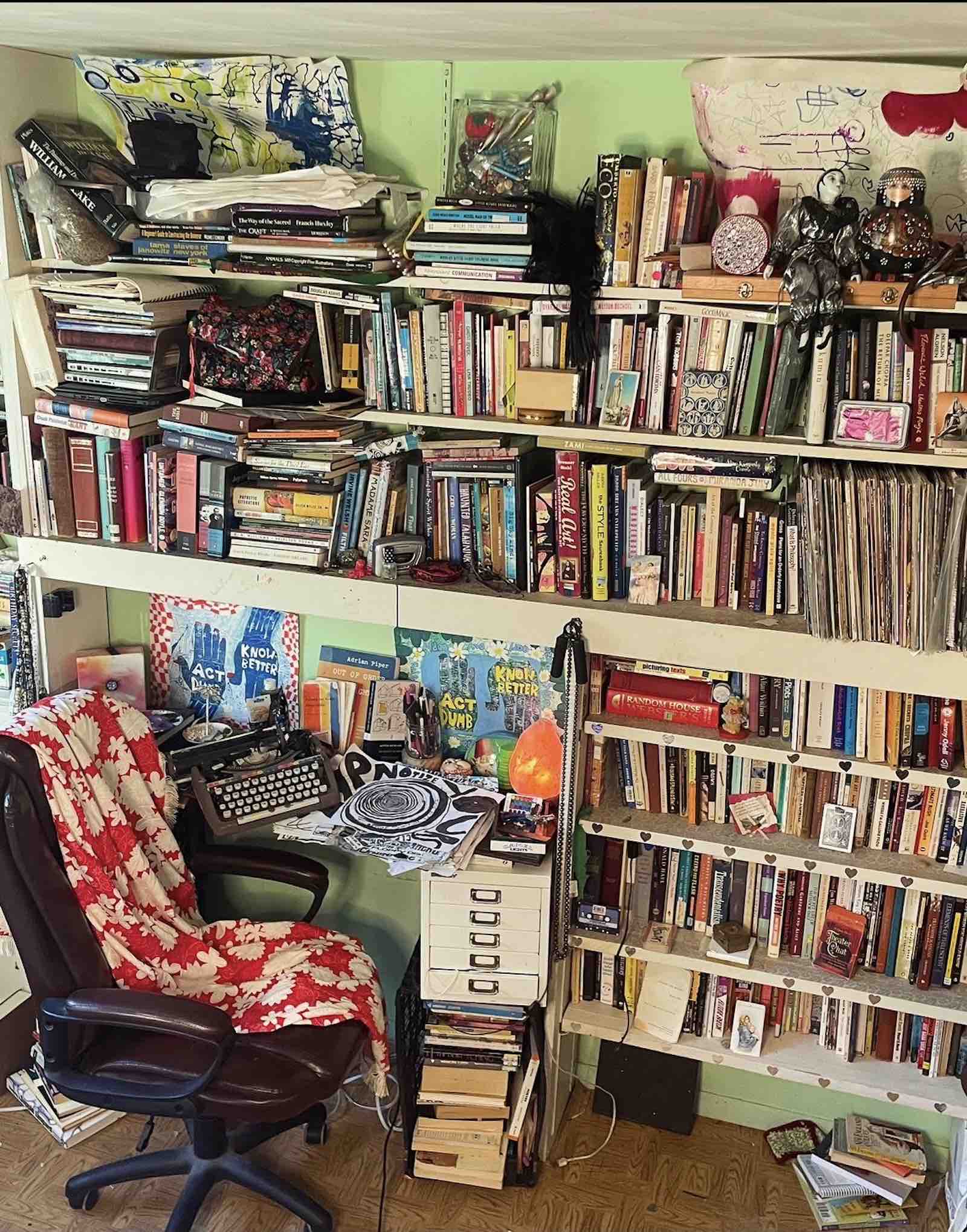 A selection of books from Emily Chauvin's collection