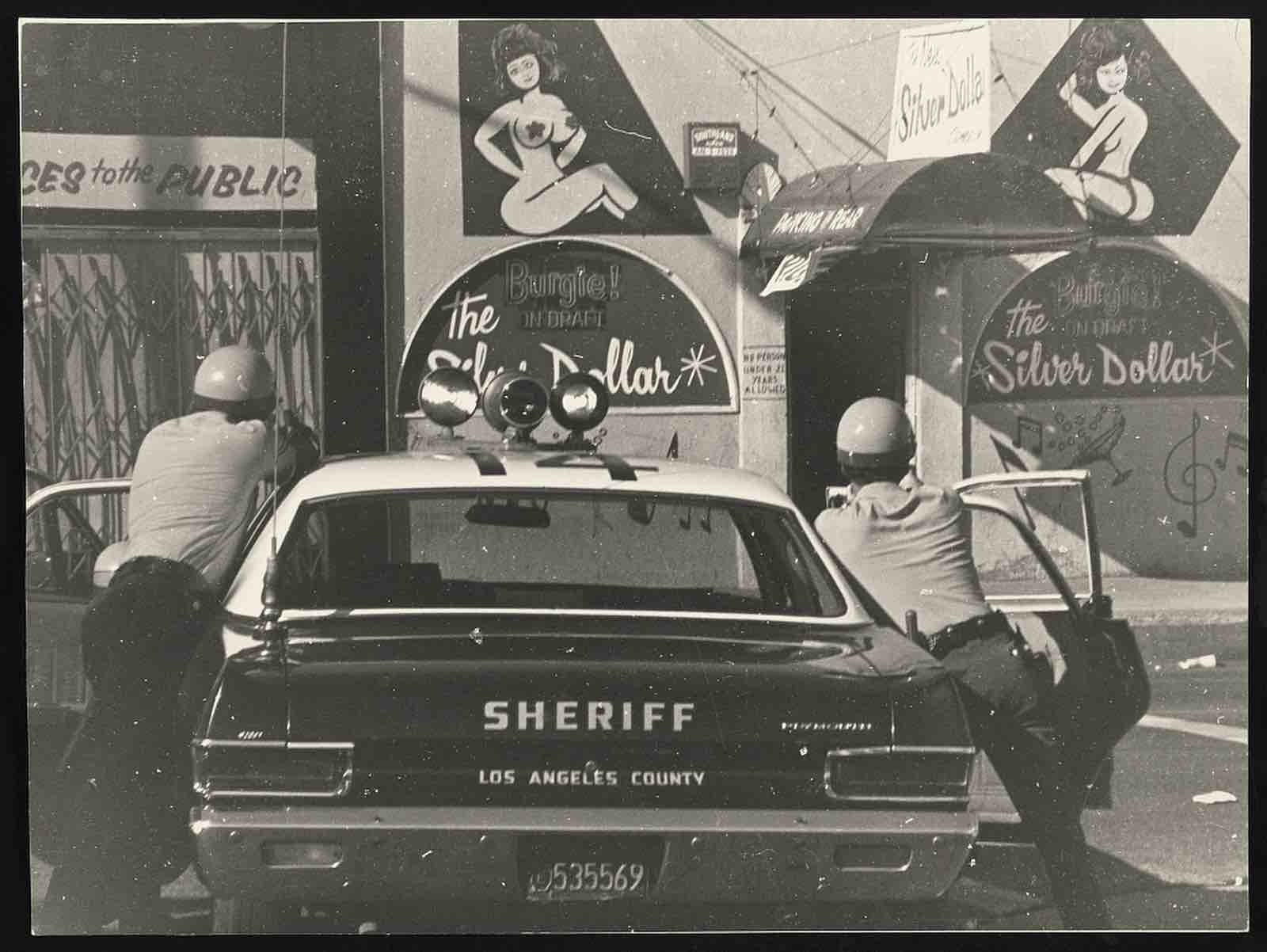 Scene of police killing of Los Angeles Times journalist Ruben Salazar. Los Angeles, California. 1970.