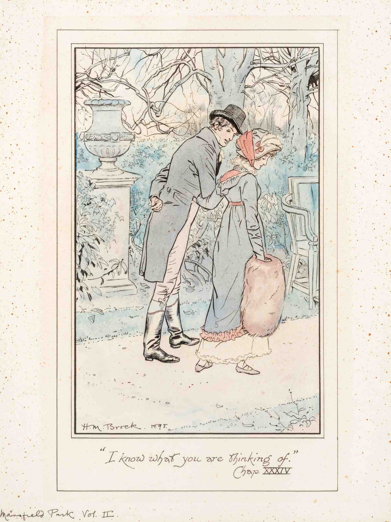 I know what you are thinking of, Henry Matthew Brock, pen and ink drawing, 1898