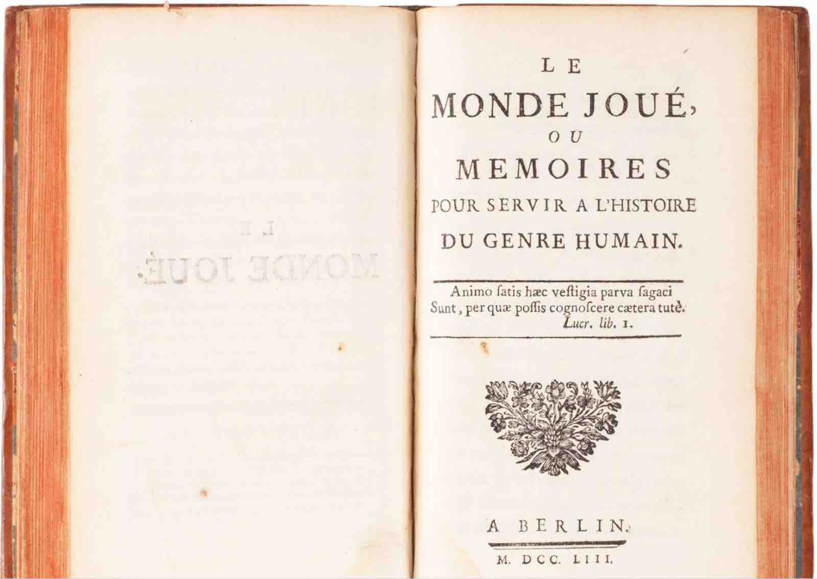 Le Monde joué, ou memoires pour servir a l’histoire du genre humain by Pierre-Joseph Boudier de Villemert