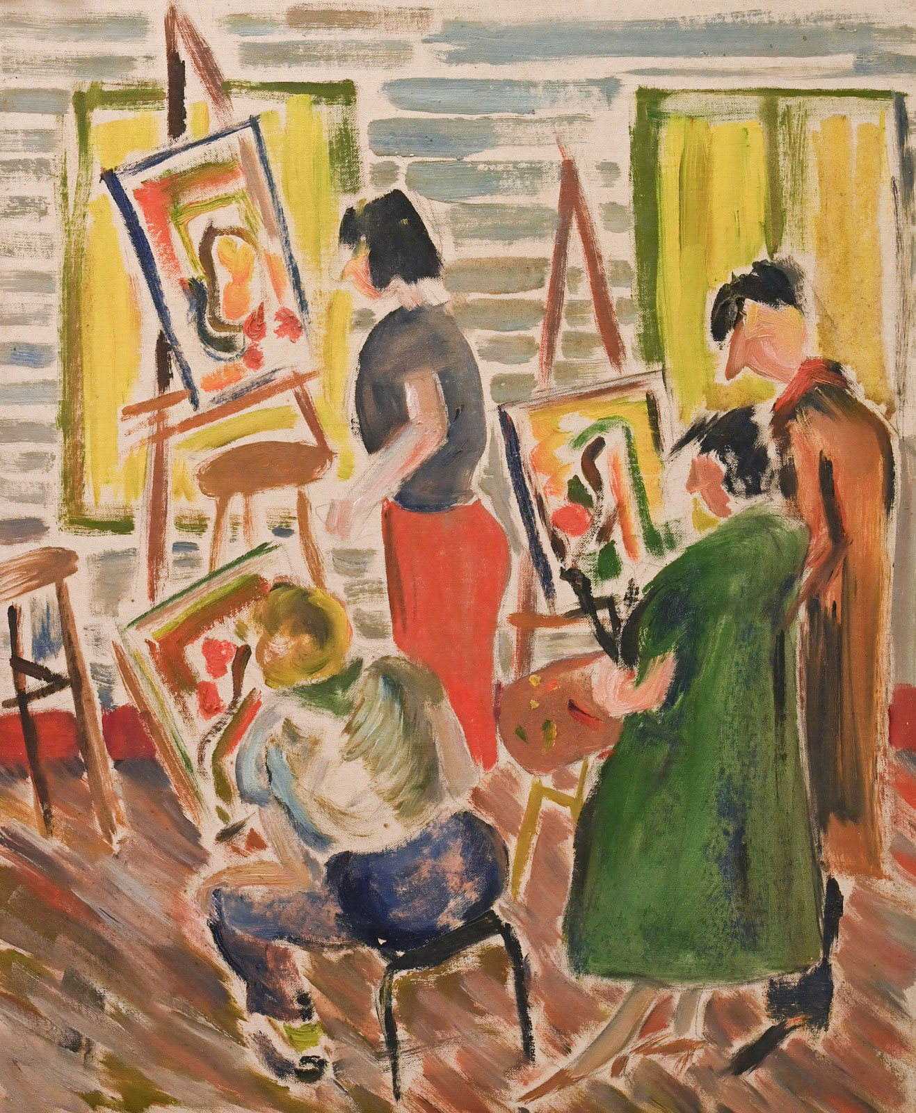 A painting of an art class by Flannery O’Connor.