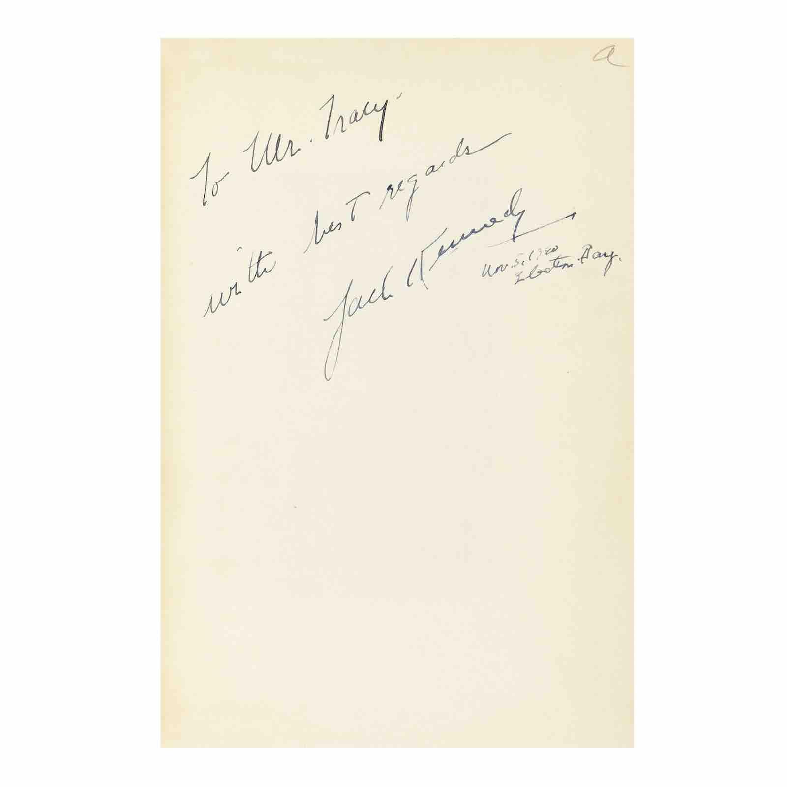 JFK's inscription inside