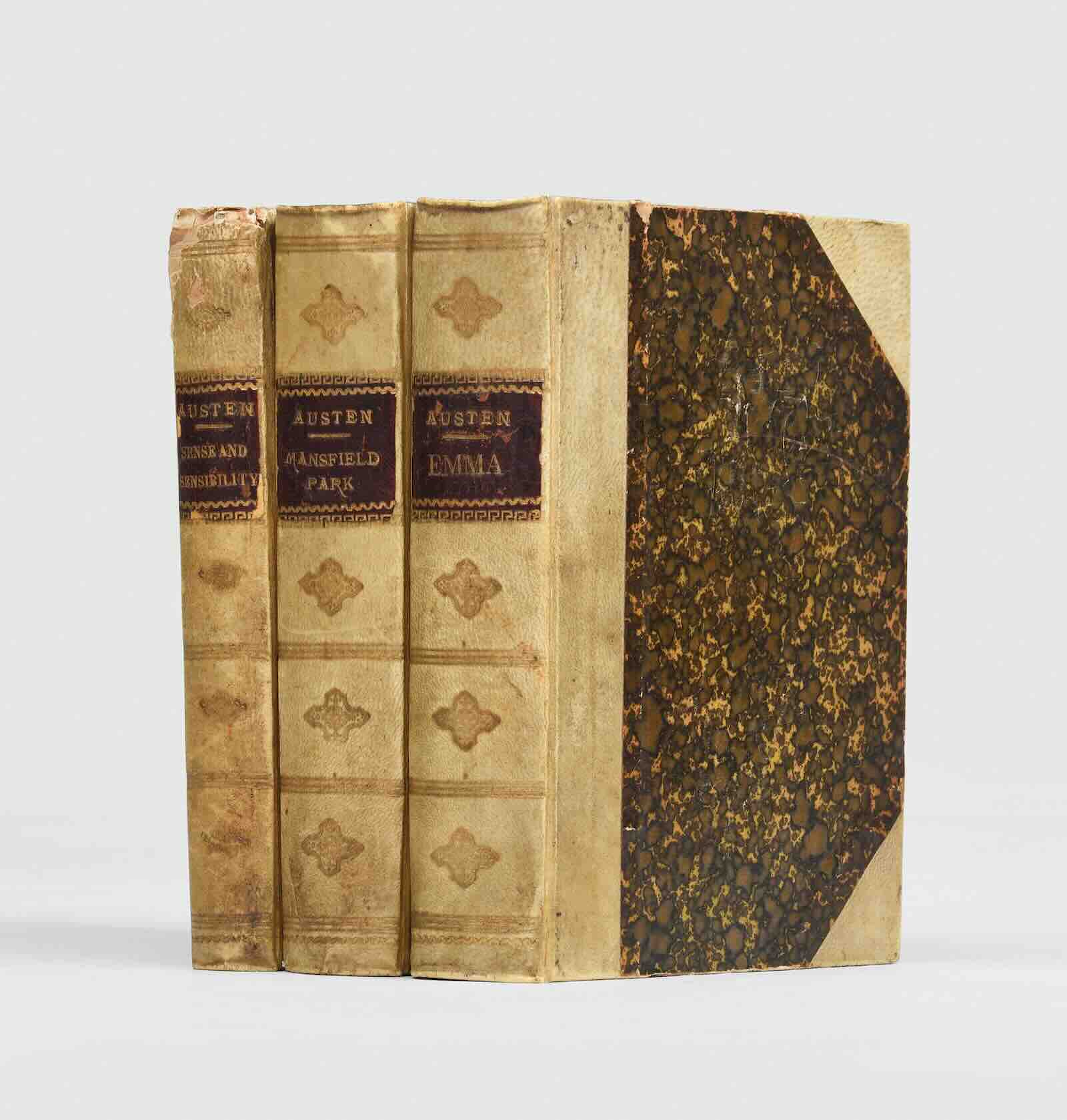 Tauchnitz Editions of three of Jane Austen’s novels from Edith K. Roosevelt’s Library