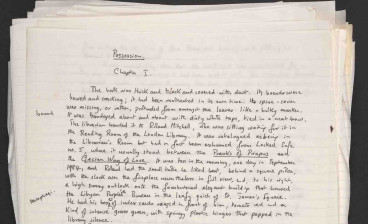 Autograph draft of Possession: A Romance by A. S. Byatt