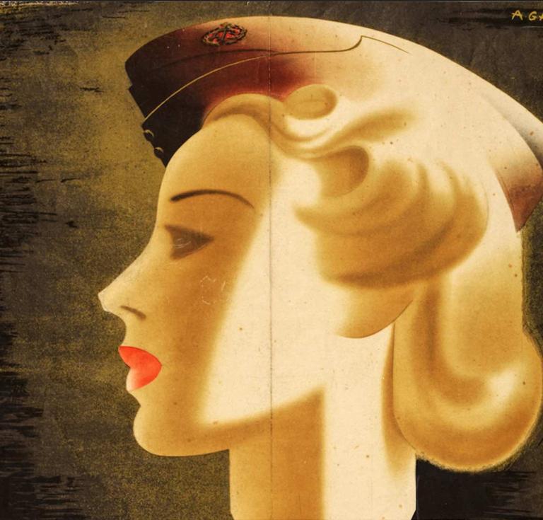 JOIN THE ATS. lithographic poster in colours, 1941, printed by Fosh & Cross Ltd., London