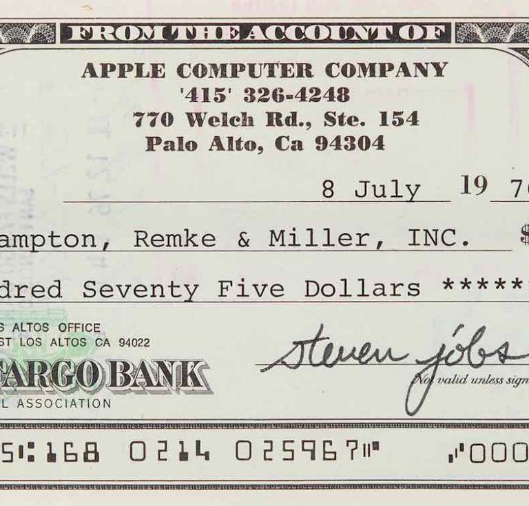 Steve Jobs check