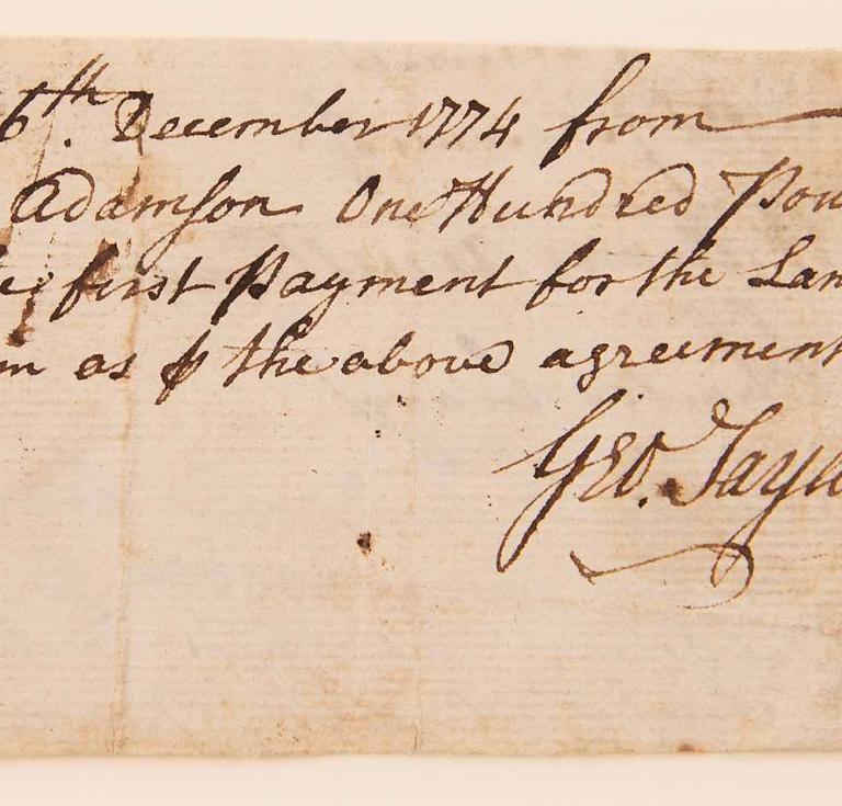 George Taylor Autograph Document Signed