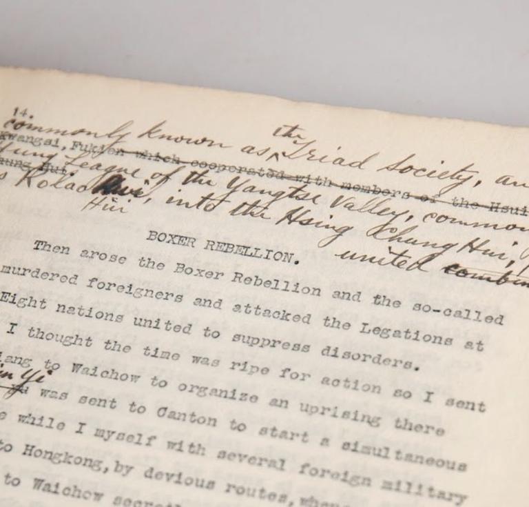 Sun Yat-sen's How China Was Made a Republic manuscript