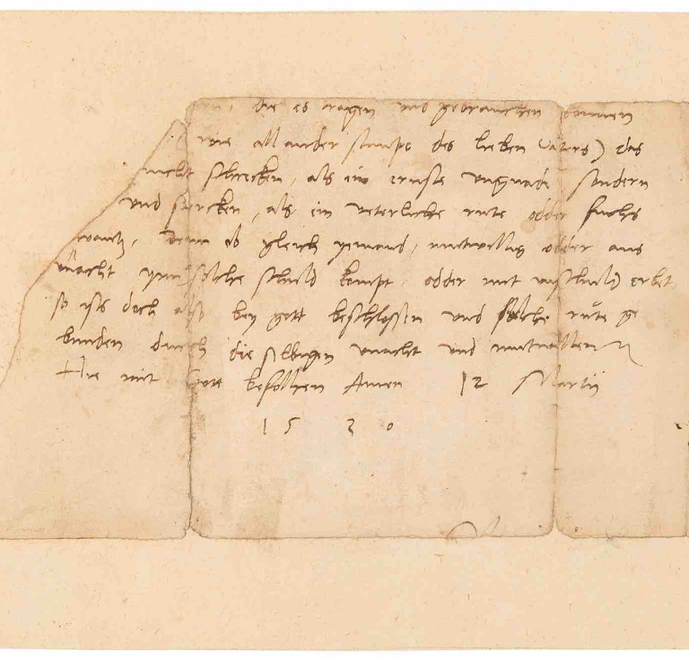 Martin Luther letter on debt