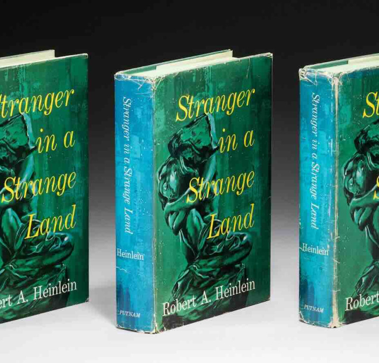 A complete set of the three dedication copies of Stranger in a Strange Land by Robert A. Heinlein
