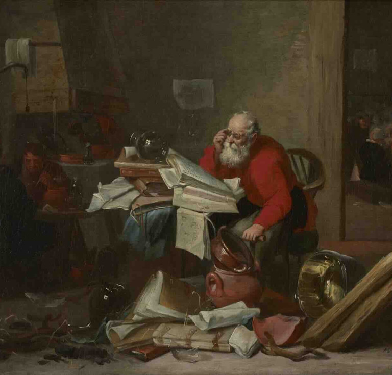 The Alchemist by Mattheus van Helmont, 1600s, oil on canvas